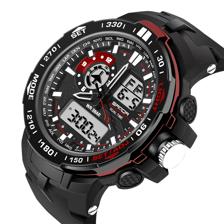 

Fashion Sport Super Cool Men's Quartz Digital Watch Men Sports Watches SANDA 737 Luxury Brand LED Military Waterproof Wristwatch