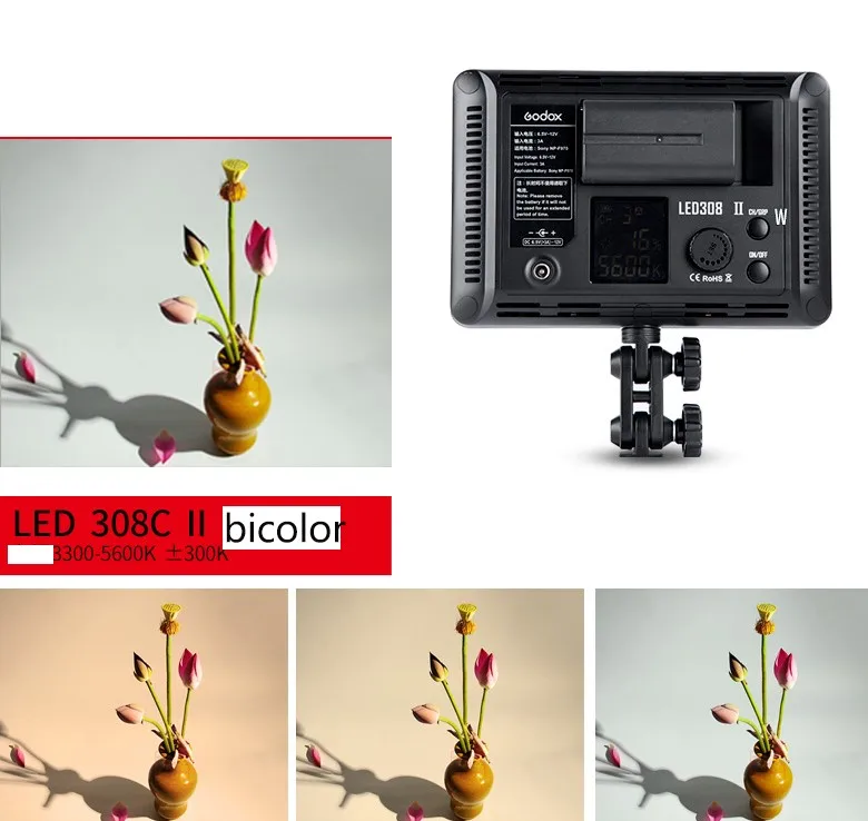 Godox Led 308c 相机闪光灯双色电池 Led 光供电摄影工作室 Led 影棚视频灯 Buy 摄影照明，电池 Led灯，电池供电