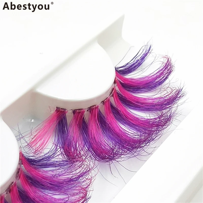 

Abestyou Lashes Supplier 8d Mink Lashes With Transparent Full Stripe Band 25mm Length Eyelashes Halloween Costume Play Lashes