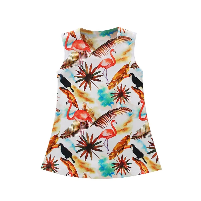

Digital printing cute flower baby girls' dresses summer dress for girls baby dress designs, Customized color