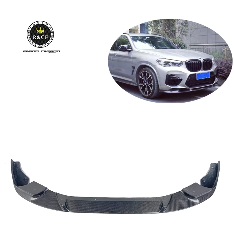 

For BMW F97 F98 X3M X4M 3DD Style Carbon Fiber Front Bumper Lip Splitter Spoiler