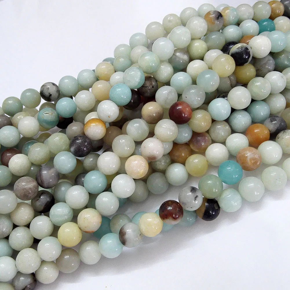 

PandaHall 8mm Natural Amazonite Round Gemstone Bead