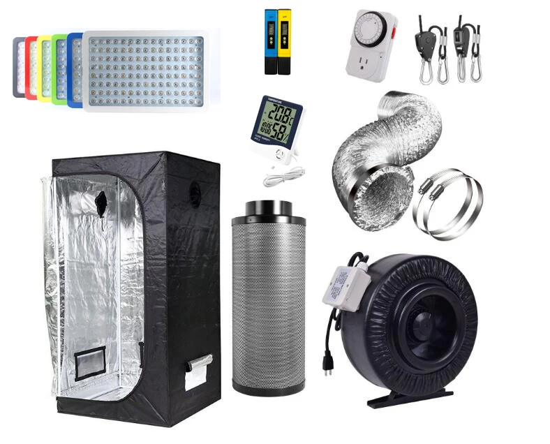 

custom intelligent indoor grow tent kit for wholesales, Black