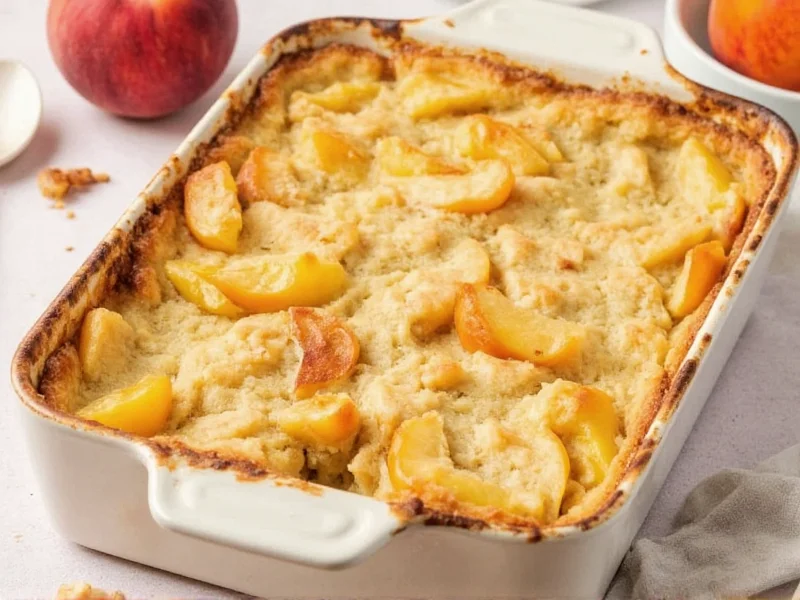 homemade peach cobbler