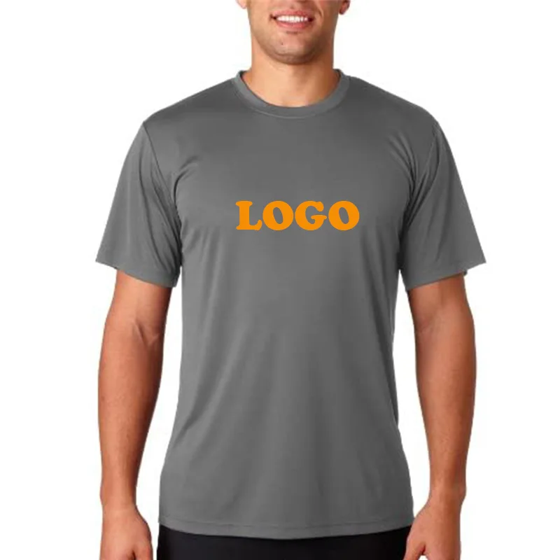 

Custom Logo Printing Quick Dry Mens t shirt 100% Polyester Mens Sport T Shirt