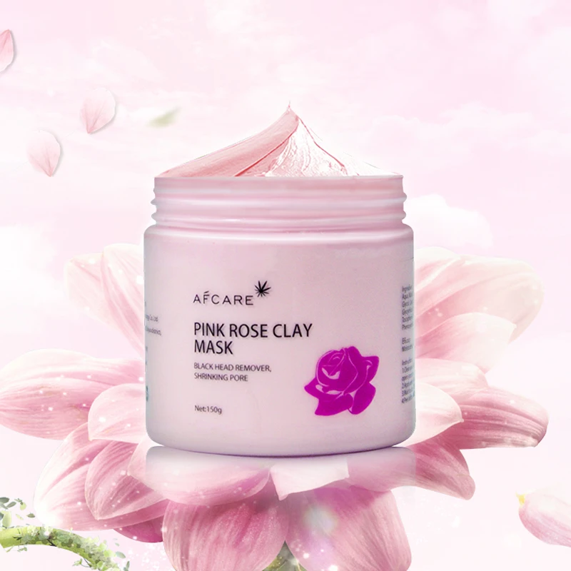 

Hot Sale Natural Pink Clay Face Mud Mask For Face Lightening And Hydrating Rose Mask Organic