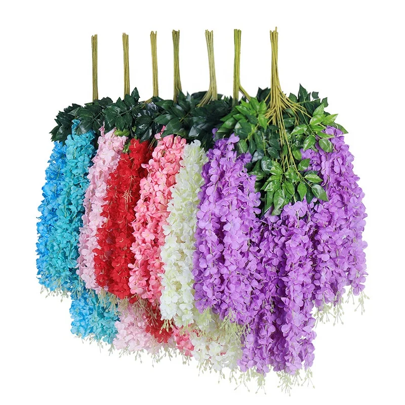 

QSLH-WW08 Wedding Wisteria Artificial Hanging Flowers Artificial Wisteria Flower