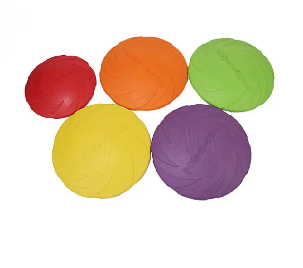 

wholesale Rubber Pet Beach Frisbeed For Training Dogs Flying Disc Toys, As pictures