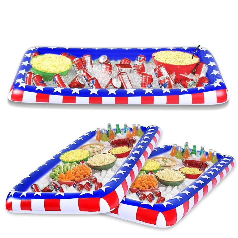Hot  Sale Inflatable Buffet and Salad Serving Bar With Drain Plug 2 pcs 