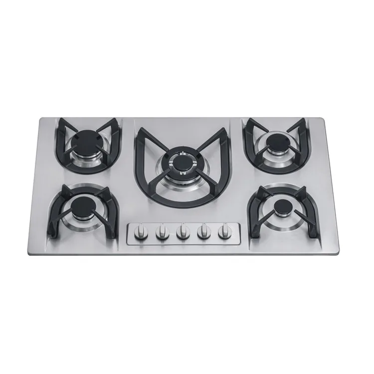 Gas Hob Stainless Steel 5 Italy Sabaf Burners Stove Top Gas