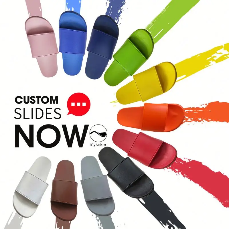 

Bling Fashion Slides Chinelo Para Sublimacion Indoor Slippers Bulk Custom Supportive Sandals Slipper Strap Latest Design Black, Customized color