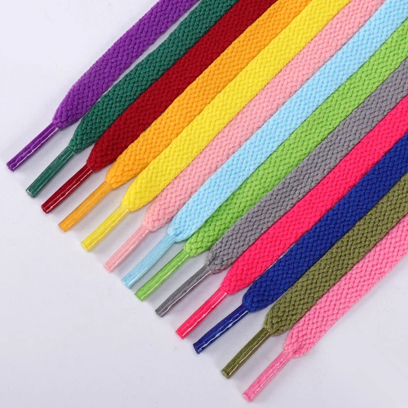 

CAIZU Amazon Manufacturer Cheap 8mm Wide AJ/AF Shoelaces Colored Flat Shoelaces 47 Inch Canvas Sneaker Basketball Shoe Lace, 36 colors available in stock
