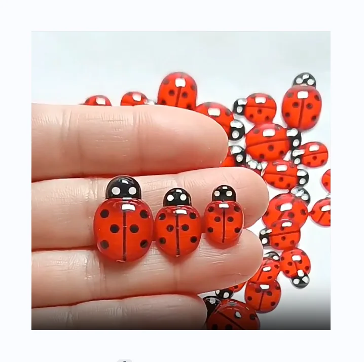 

Mini Cute Red Beetle Ladybug Flatback Cabochon Rhinestone DIY Scrapbook Decor Home Figurines Craft