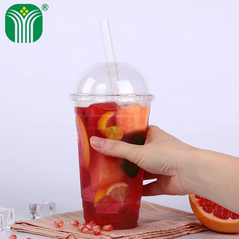 
custom logo printed disposable plastic cups with lids 