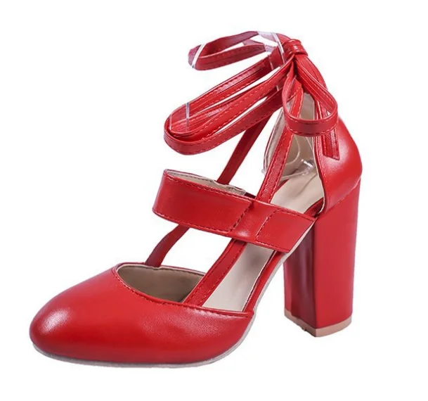 

New style solid chunky high heel pumps for ladies pointed toe women fashion shoes, As picture