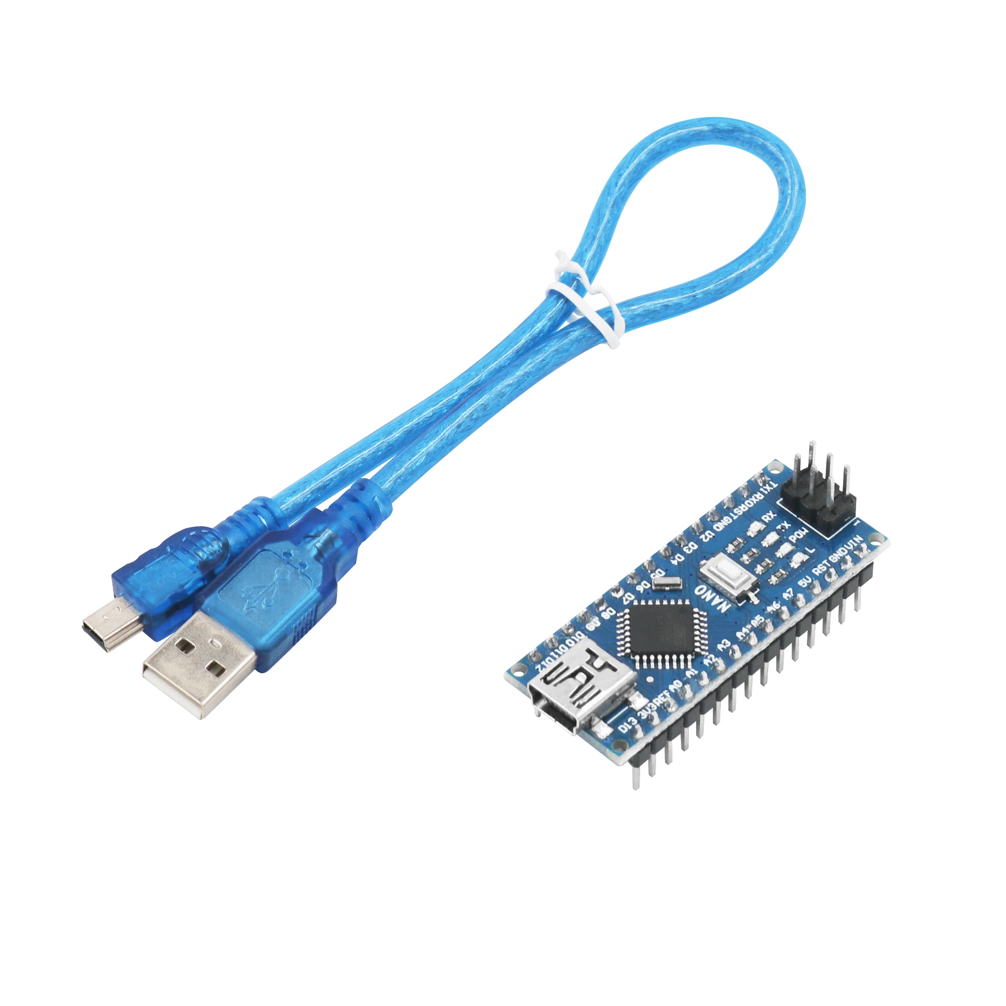 

Nano 3.0 ATmega328P 5V 16Mhz Controller Board Compatible for Nano CH340 USB Driver MINI USB Nano V3.0 with Cable