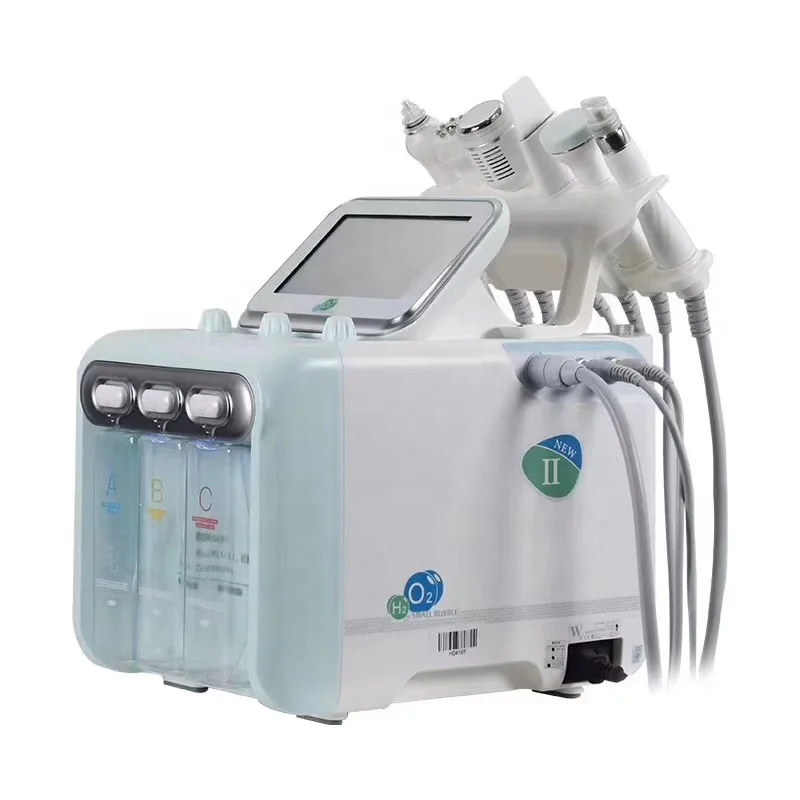 

Dropshipping New 6 In 1 Water Dermabrasion Hydra Peeling Facial Waterpeel Microdermabrasion Aqua Clean Beauty Machine for Face, White+blue