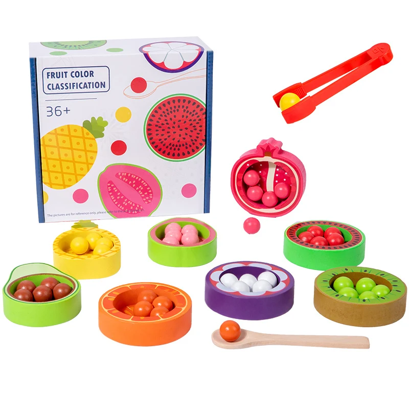 

2024 New Design Factory Direct Sale Beads Clip Toy Fruit Classification Toy Fruit Classification Toy