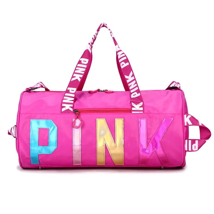 

Osgoodway2 Stylish Sport Duffel Bag Women Weekend Portable Glitter Wholesale Pink Gym Duffle Bag for Girls, 14 color options