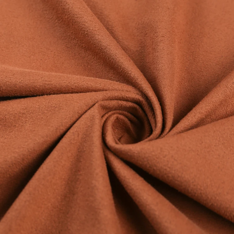 
Color custom textiles knitted single face suede polyester suede spandex fabric 