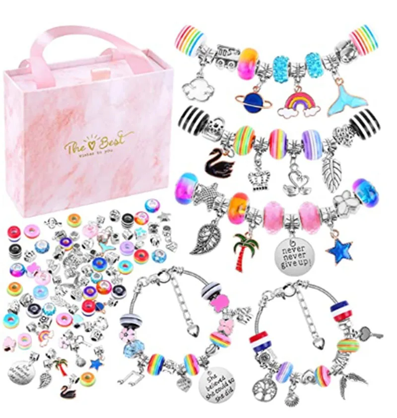 

Charm Bracelet Kit, Jewelry Kit with Charm Beads for Bracelet Jewelry Making Crafts
