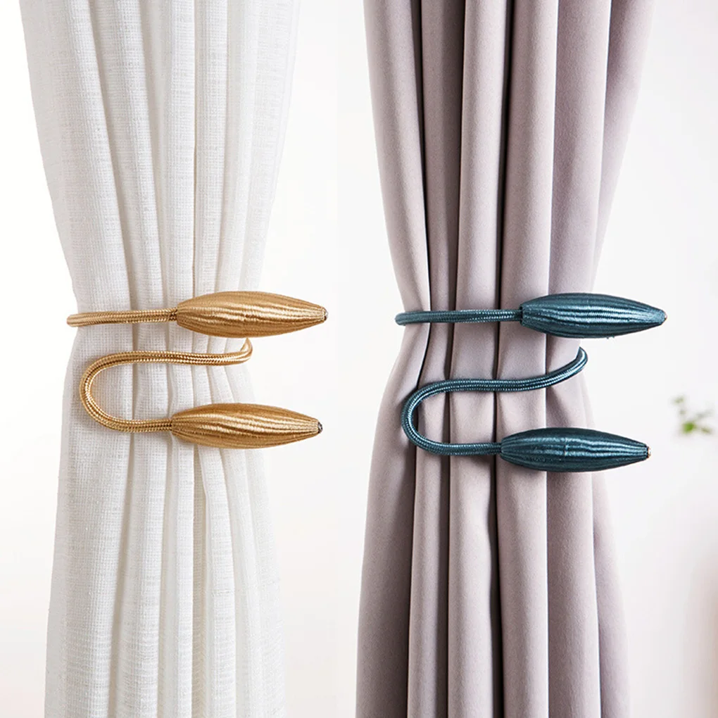 

Free Shipping 2pcs Pair Curtain Tiebacks Cloth Metal Window Holder Holdback Buckle Curtain Clips Accessories Valance Clips