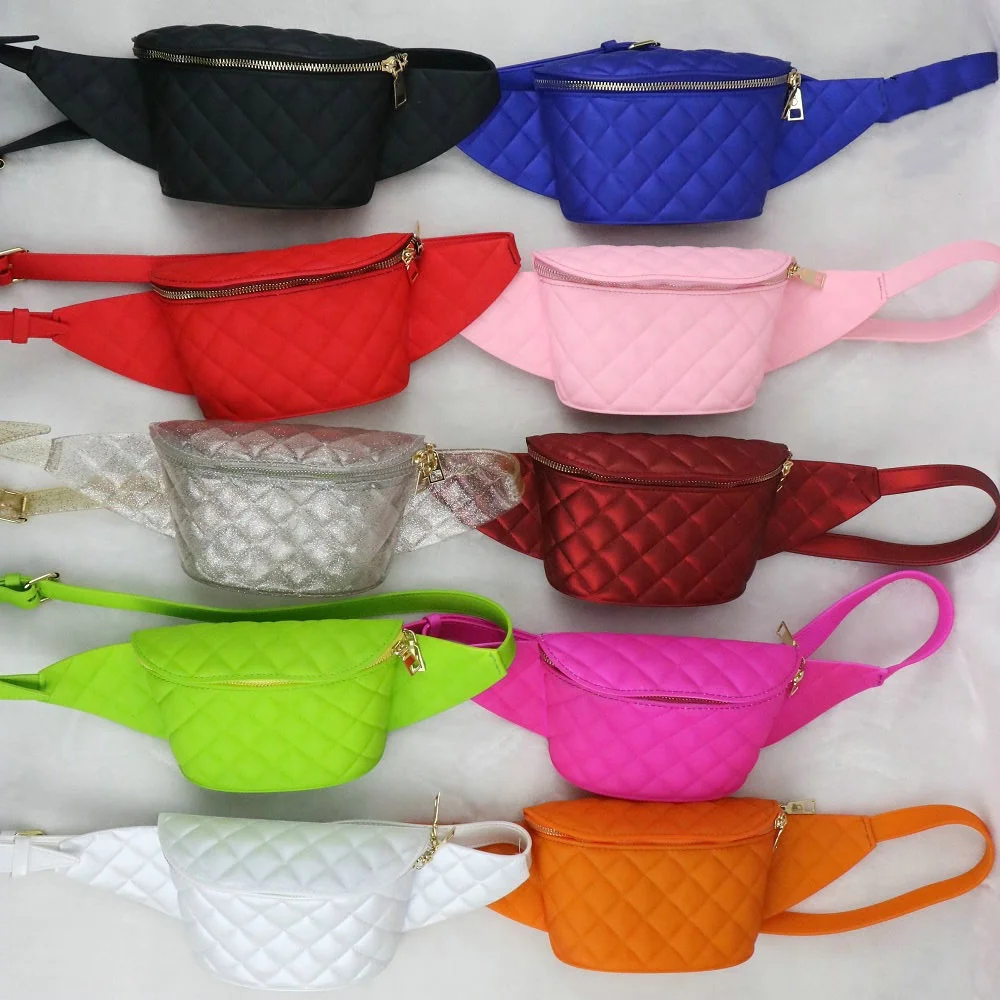 

2020 New Trend Waist Bag Fanny Pack For Girls Custom Fashion Ladies Frosted Colorful PVC Jelly Designer Fancy Fanny packs Women, 19color options