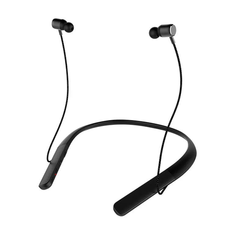 

BEARTWO Upgraded Foldable Wireless Neckband Headset with Retractable Earbuds Headphones