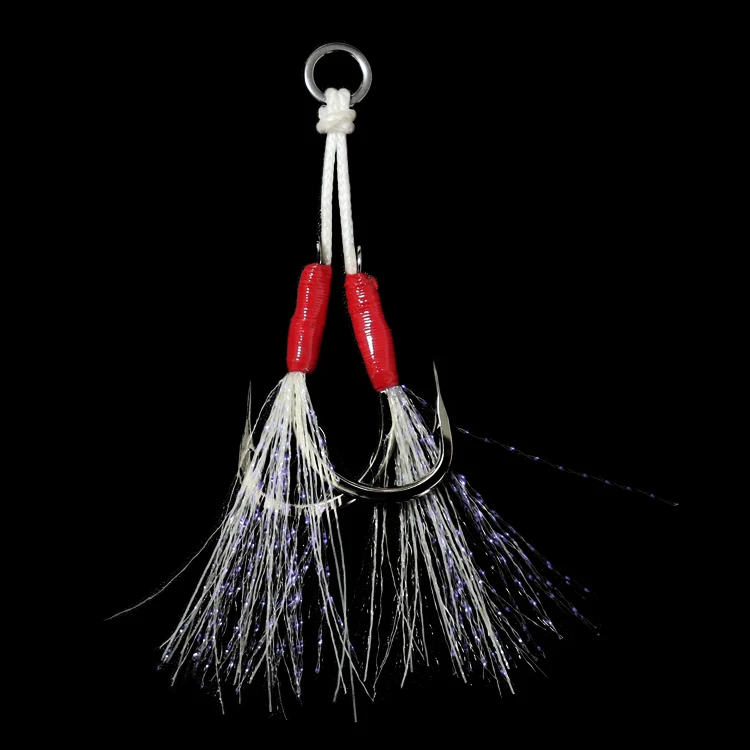 

High carbon steel fishing assist hooks fishing jigging hook assist hook, 1#