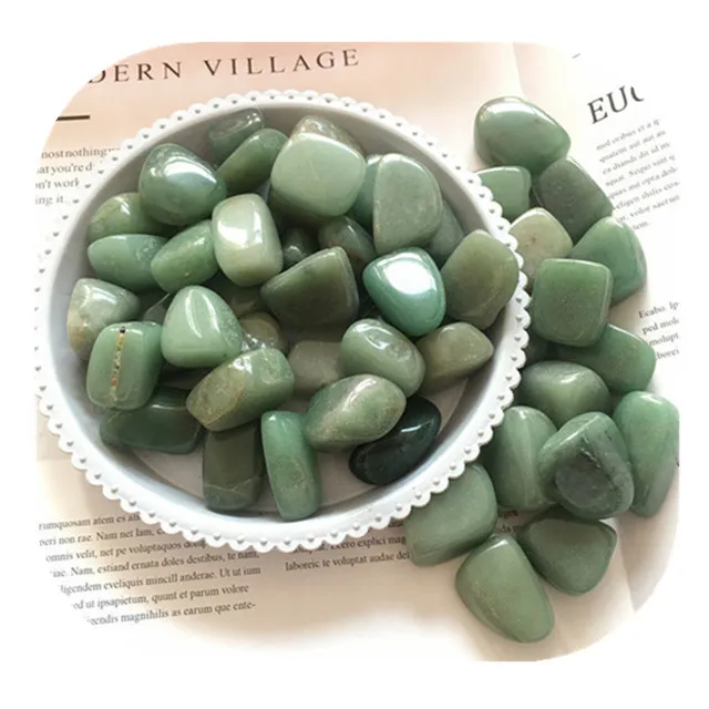 

Wholesale natural polished tumbled stones green aventurine healing crystals for home decoration