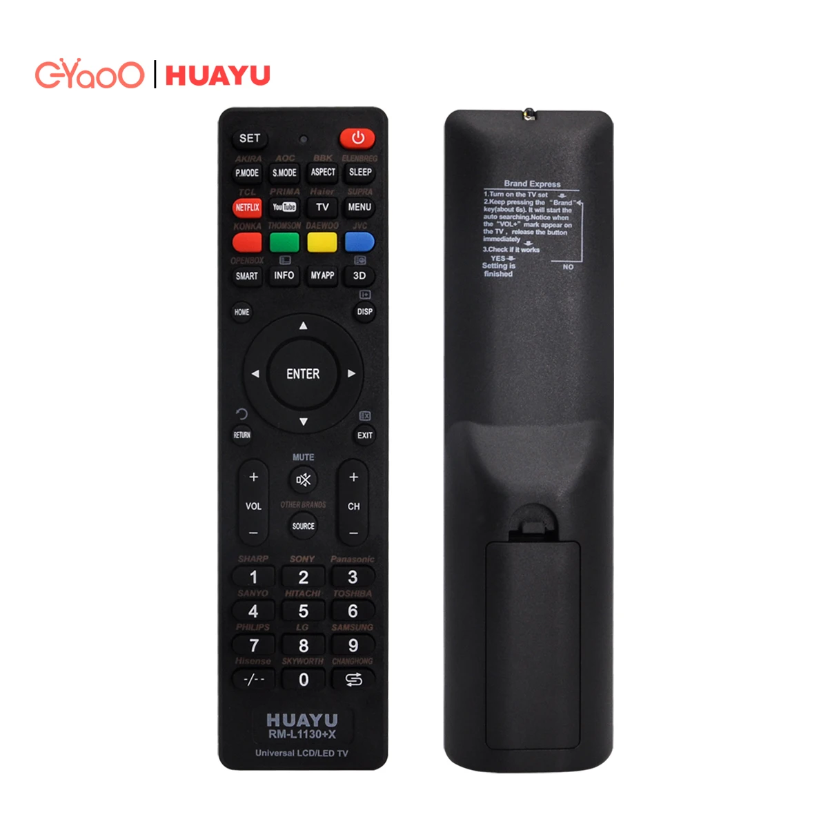 

The Latest Huayu RM-L1130+X Discount Price Universal Led Smart Android TV Remote Control