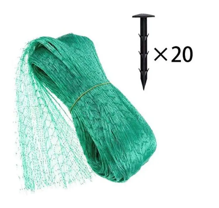 4mx6m Garden Netting Green Anti Bird Protection Plant Mesh Netting With 20 Pieces Garden Securing Pegs For Garden Farm Supplies Buy White Green Black Color Long Lasting Flexible Trellis Netting Pp Material
