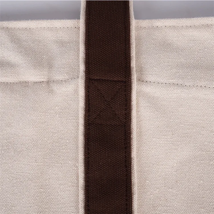 
Blank Heavy Duty Casual Cotton tote Bag Canvas Zipper shopping Carry bag with Big Capacity 