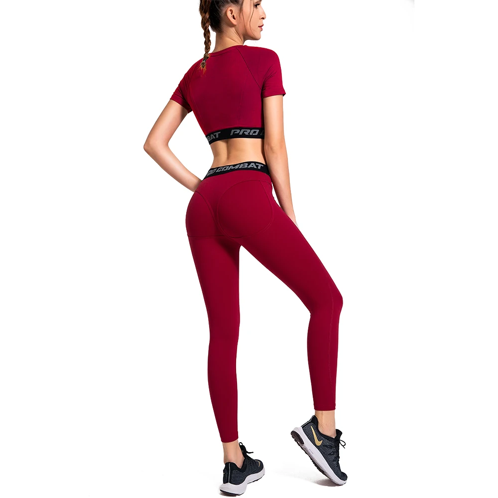 

wholesale Ladies sexy style pure cotton breathable sports fitness clothes yoga 2-piece set