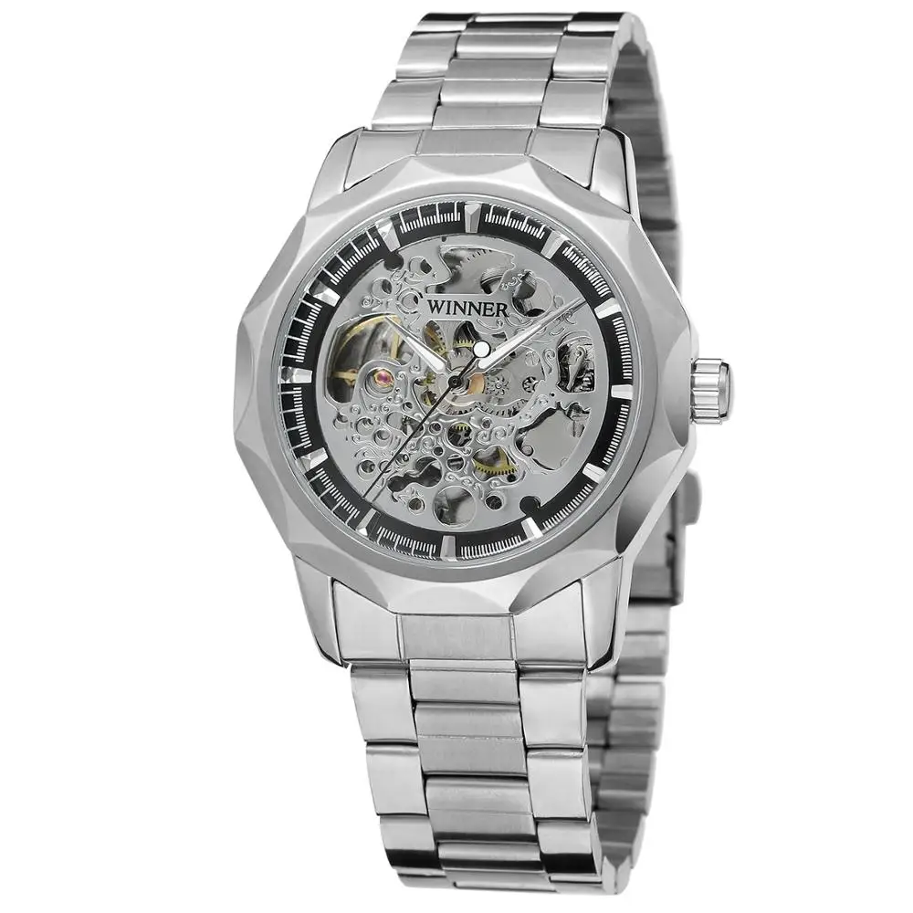 T-winner Factory Stock WristWatches Casual Montre Homme Creative Trending Men Luxury Mechanical Skeleton Automatic Mens Watch