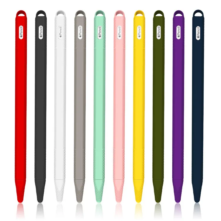 

Silicone Rubber Case With Nib Cover Skin Sleeve Holder For Apple Pencil 2, As color chart
