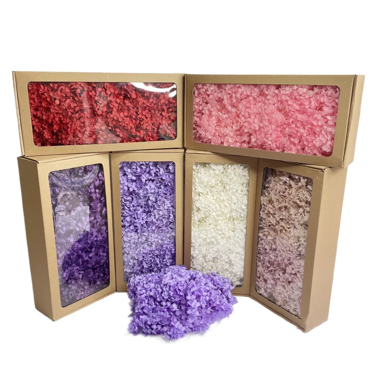 

Factory Direct Supply Dried Flower Wood Hydrangea DIY Materials Preserved Hydrangea In Boxes