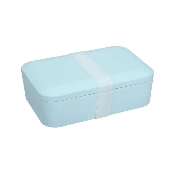 

Custom High Quality Plastic Kids School Sandwich Lunch Color Box With Bandage Bamboo Bread Bin Bamboo Fiber Lunch Box
