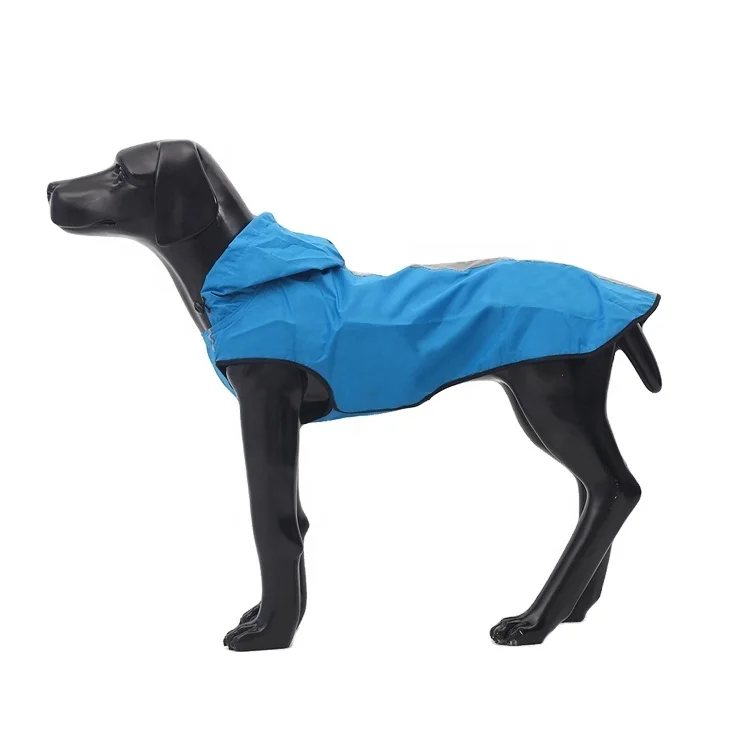 

SMASYS Retail Outdoor Functional Raincoat Poncho Dog Clothes Pets Safety Vest Reflective Clothing Dog Jacket, Green blue