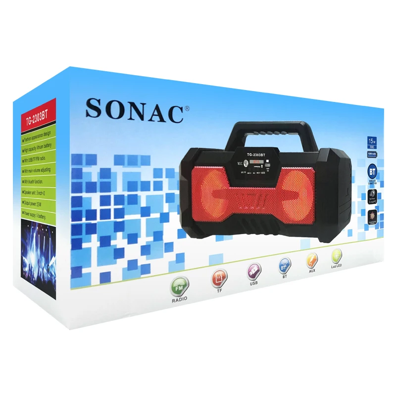 

Sonac 2303BT Outdoor Mini Portable Wireless Blue Tooth Speaker Bass Speaker