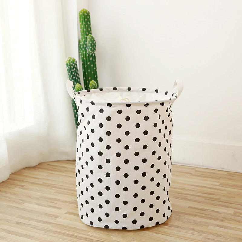 

Home Foldable Canvas Storage Baskets Large Sized Laundry Basket