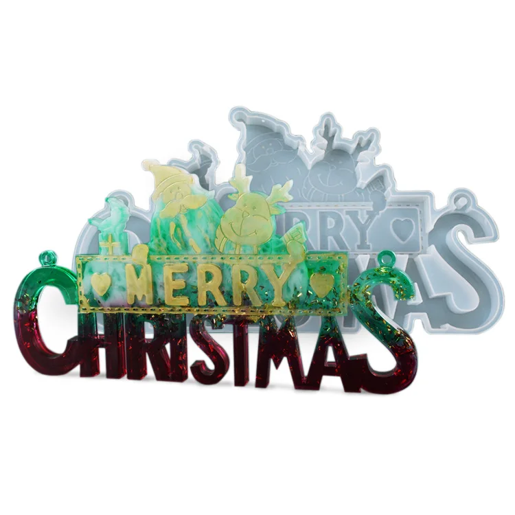 

Silicone Resin Molds DIY Christmas Crystal Epoxy Mold for DIY, Christmas White