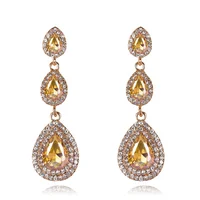 

Wholesale Gift Crystal Long Drop Earrings Earrings For Women 2019