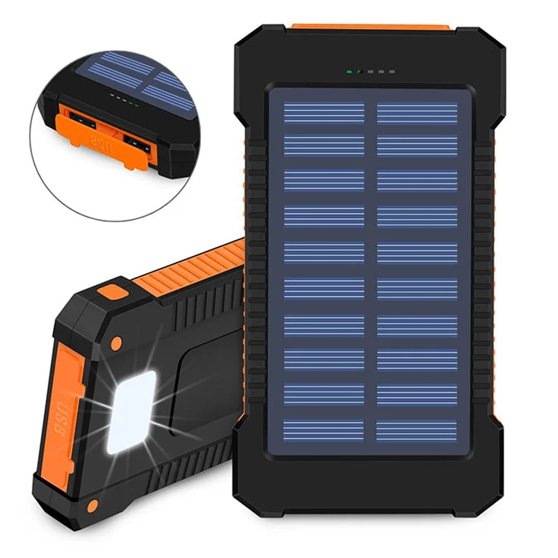 

Wholesale waterproof portable mini mobile powerbank 10000mah 20000mah 26800mah solar power bank