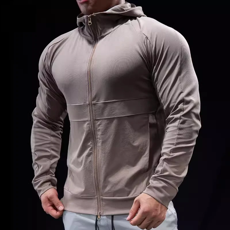 

Men's Full-Zip Athletic Hooded Workout Training Sport Muscle Sweatshirts Gym Running Jacket