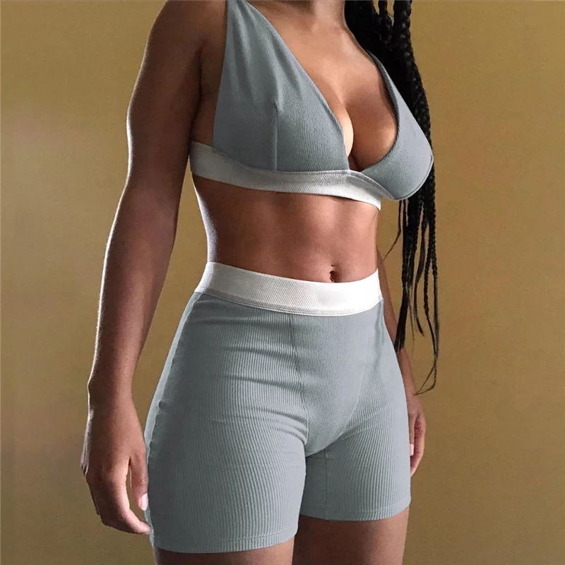 

KX-2420 High quality two piece seamless yoga suit crop top fitness gym leggings women sportswear running
