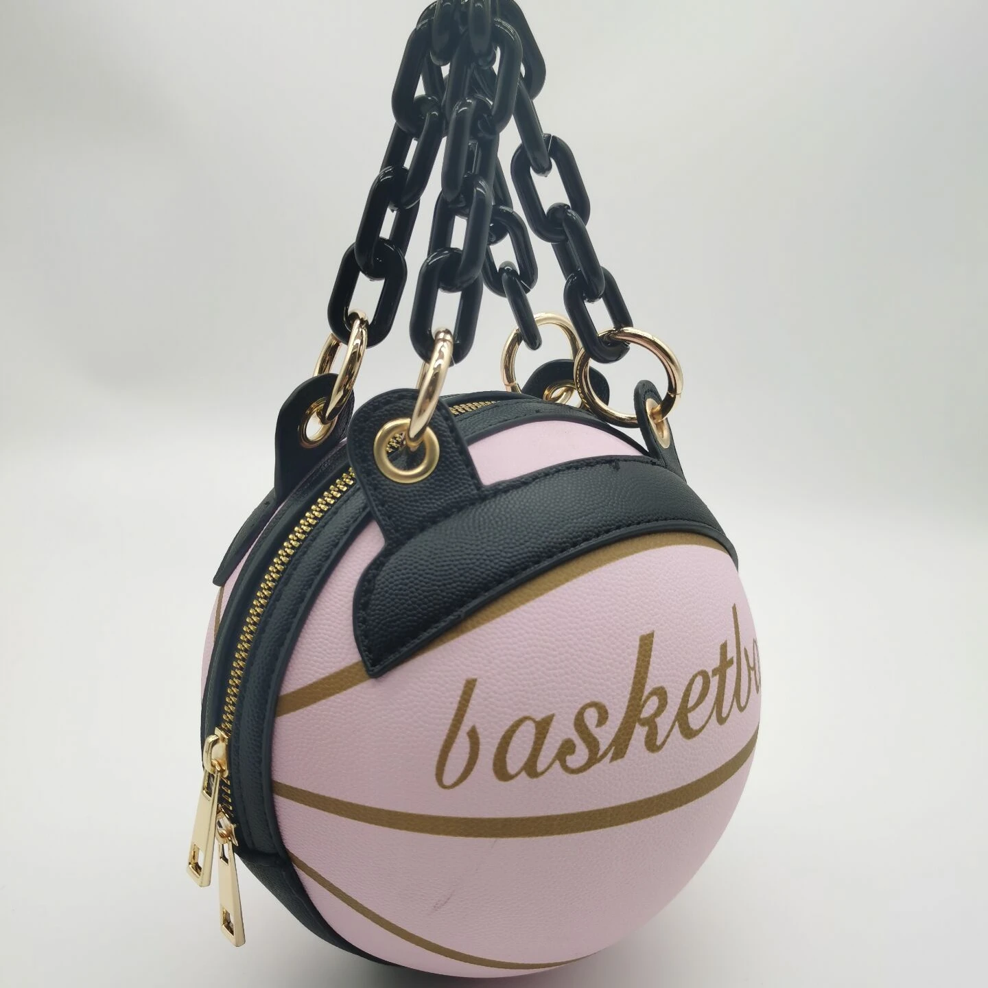 

Basketball purses handbag crossbody Arylic chain round ladies hand bag basketball middle size purses and handbags soild color, Graffiti
