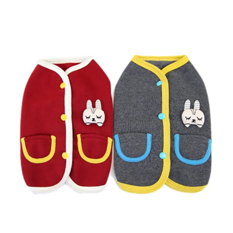 

Rabbit Sport Cardigan Pet Clothes, Red/gray