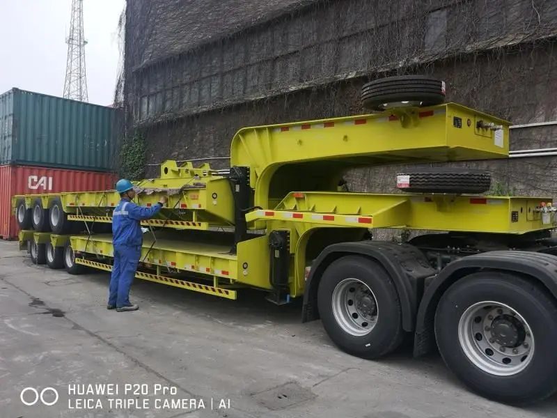 
3,4 axles low bed semi trailer heavy loaders cargo trailer 