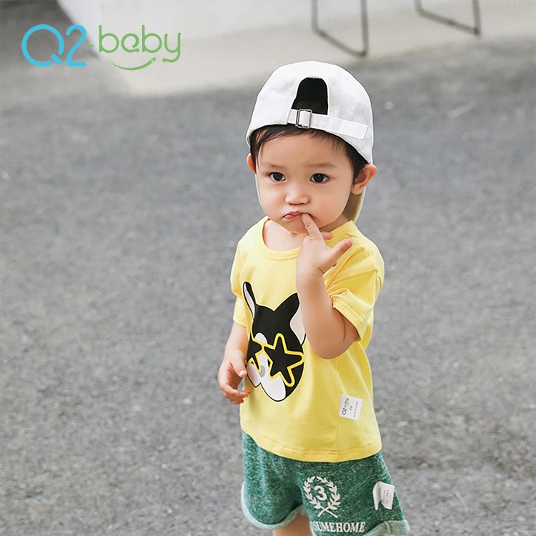 
Q2 baby New Designs Cartoon Printed Pattern Short Sleeve Baby Boys Girls T Shirts  (62252460618)
